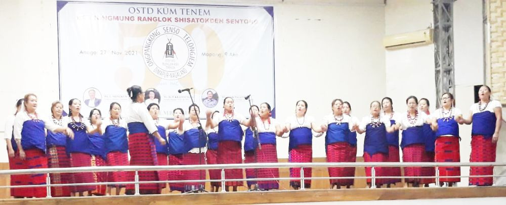 Ongpangkong Watsü Telungjem Dimapur presenting a special song during the seminar held at IMC hall, Dimapur on November 27.